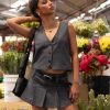 Silk X Peppermayo Cartwright Vest Top - Gunmetal Grey