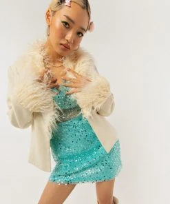 Peppermayo Exclusive Maddy Faux Fur Jacket - Ivory -Peppermayo cloth-shop BadHabits Reshoots42