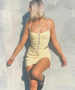 Peppermayo Exclusive Your Only One Bustier Top - Meadow Logo -Peppermayo cloth-shop Cropped lilyyrrosee YourOnlyOneBustierxCosmosMiniSkirt4.jpg fullusage scaled