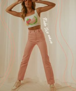 Peppermayo Exclusive Electric Avenue Pants - Pink Wave