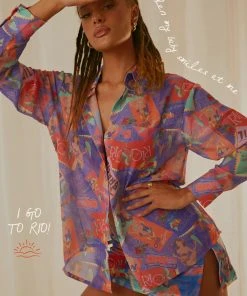 Peppermayo Exclusive Paradise Found Sheer Shirt - Postcard Travels