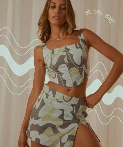 Peppermayo Exclusive Be Cool Baby Mini Skirt - Dusty Blue