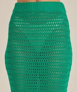 Riley Hubatka X Peppermayo Free Time Crochet Maxi Skirt - Green -Peppermayo cloth-shop Free Time Crochet Maxi Skirt Green 2