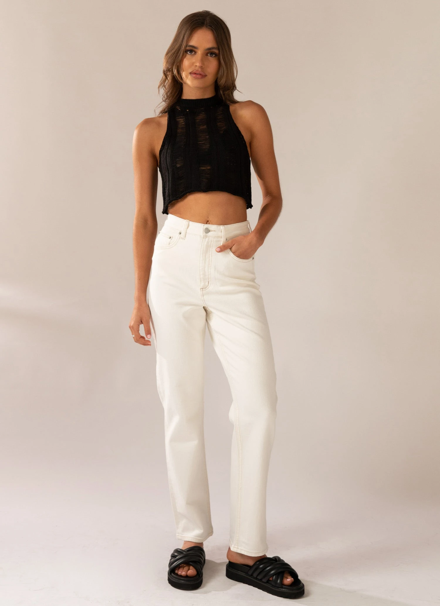 Lee High Straight 80 Jean - Eco-White 1 Lee High Straight 80 Jean - Eco-White