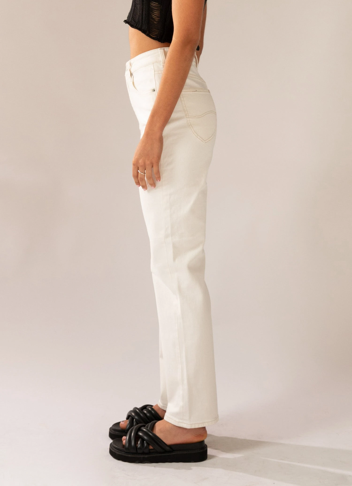 Lee High Straight 80 Jean - Eco-White 2 Lee High Straight 80 Jean - Eco-White - Image 2