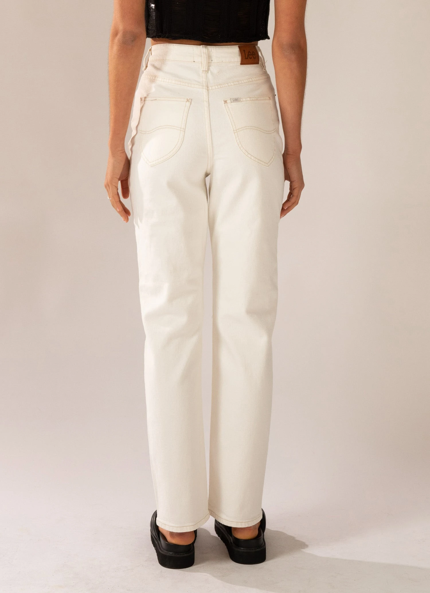 Lee High Straight 80 Jean - Eco-White 3 Lee High Straight 80 Jean - Eco-White - Image 3