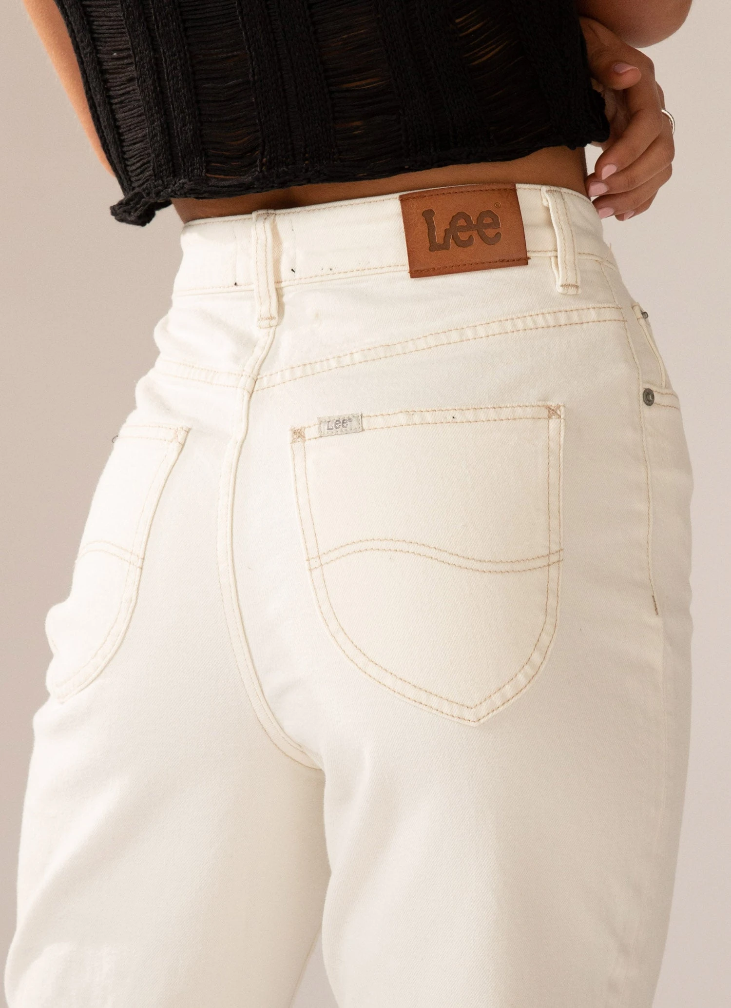 Lee High Straight 80 Jean - Eco-White 6 Lee High Straight 80 Jean - Eco-White - Image 6