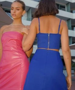 Peppermayo Exclusive Crawford Bustier Top - Cobalt -Peppermayo cloth-shop Midnight soiree ECOM CROPS 70 scaled