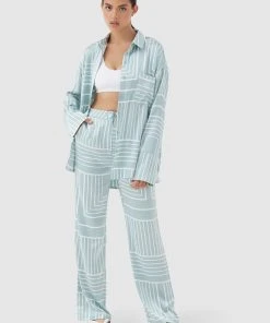 4TH & RECKLESS Norma Trouser - Sage Print -Peppermayo cloth-shop PM Norma 7 scaled