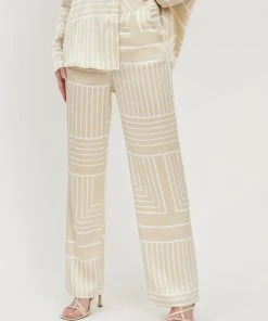 4TH & RECKLESS Norma Trouser - Beige Print