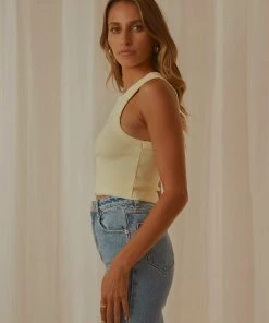 Abrand A Heather Singlet - Butter 8 Abrand A Heather Singlet - Butter -Peppermayo cloth-shop Peppermayo Dom 14.12.21 P5 14 scaled