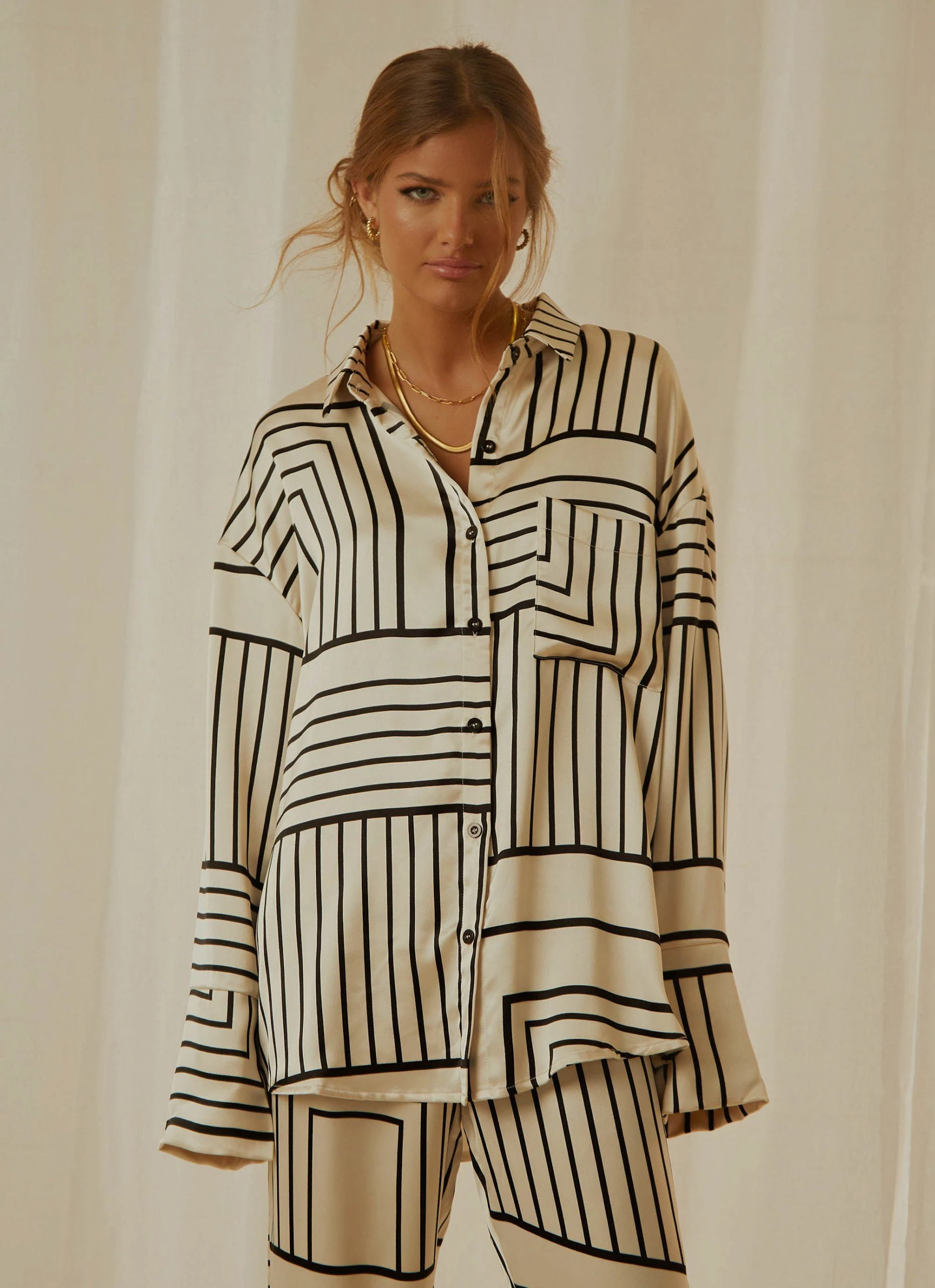 4TH & RECKLESS Norma Shirt - Black And White 3 4TH & RECKLESS Norma Shirt - Black And White - Image 3