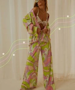 Peppermayo Exclusive 90s Muse Pants - Retro Swirl