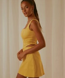 Peppermayo Exclusive Pastel Skies Bustier Top - Mango -Peppermayo cloth-shop Peppermayo Jenaya 7.2.22 P2 37 scaled