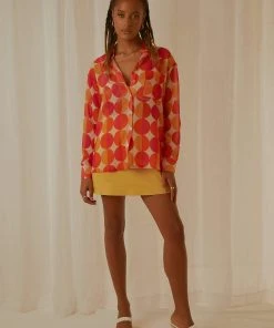 Peppermayo Exclusive Paradise Found Sheer Shirt - Sunset Geo -Peppermayo cloth-shop Peppermayo Jenaya 7.2.22 P2 46 scaled