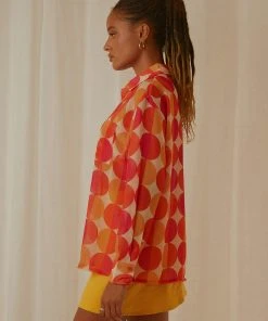 Peppermayo Exclusive Paradise Found Sheer Shirt - Sunset Geo -Peppermayo cloth-shop Peppermayo Jenaya 7.2.22 P2 49 scaled