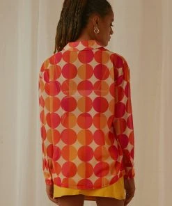 Peppermayo Exclusive Paradise Found Sheer Shirt - Sunset Geo -Peppermayo cloth-shop Peppermayo Jenaya 7.2.22 P2 50 scaled