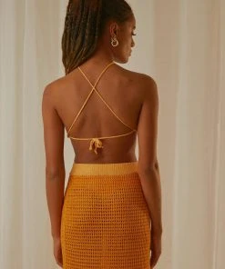 Peppermayo Exclusive Summer Crush Crochet Halter Top - Mango 9 Peppermayo Exclusive Summer Crush Crochet Halter Top - Mango -Peppermayo cloth-shop Peppermayo Jenaya 7.2.22 P2 61 scaled