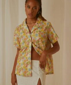 Peppermayo Exclusive Summer Getaway Linen Shirt - Blossom