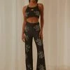 Peppermayo Floral Takeover Knit Pants - Black