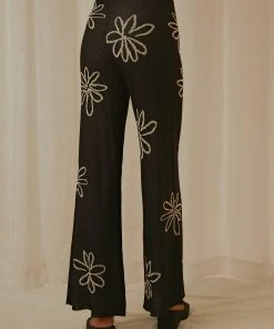 Peppermayo Floral Takeover Knit Pants - Black -Peppermayo cloth-shop Peppermayo Jenaya 7.2.22 P3 50 scaled