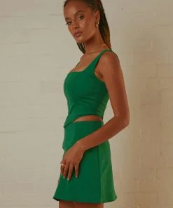 Peppermayo Exclusive Pastel Skies Bustier Top - Jade Green -Peppermayo cloth-shop Peppermayo Jenaya 7.2.22 P4 15 scaled