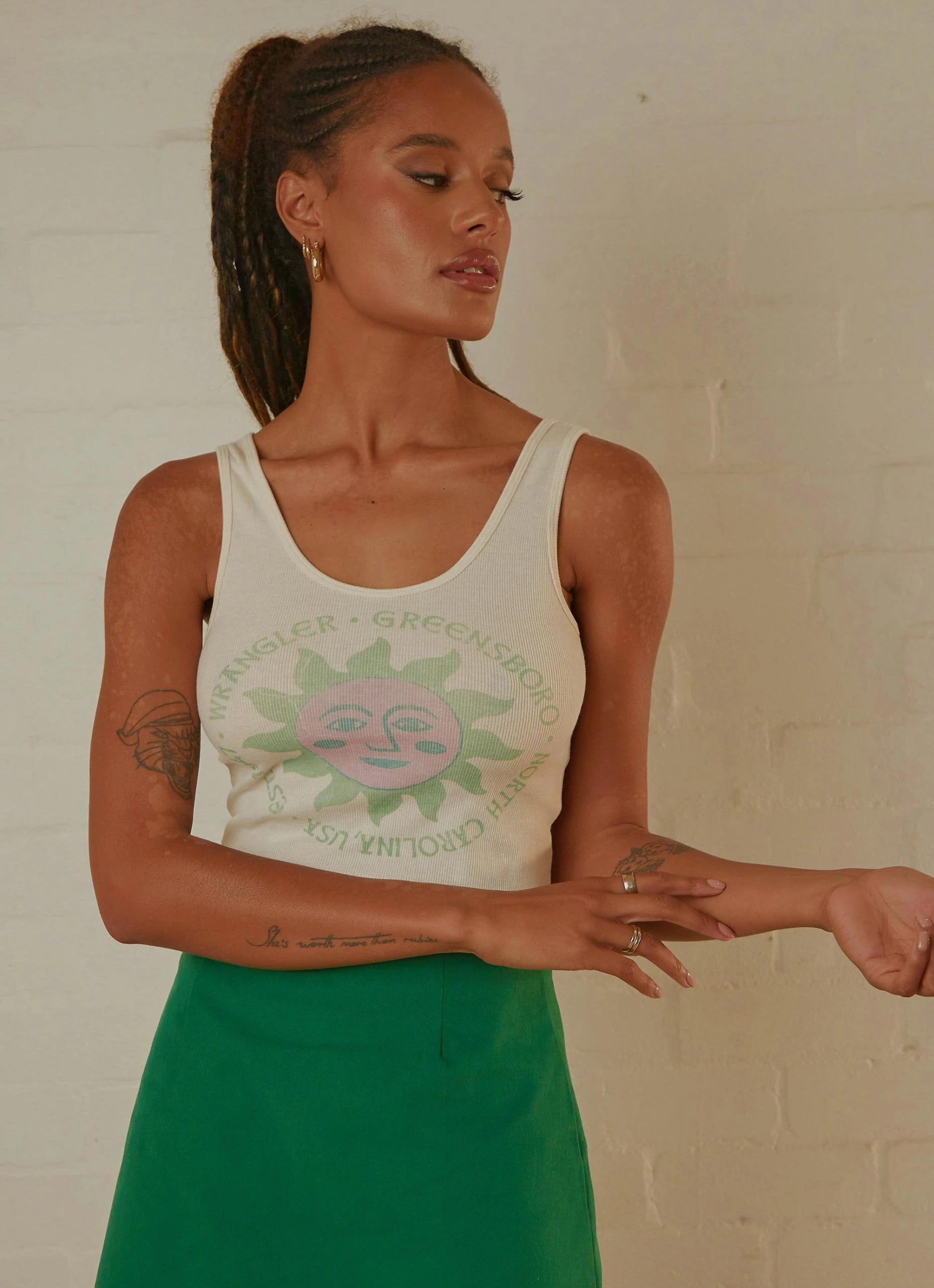 Wrangler By The Sun Tank - Ecru 3 Wrangler By The Sun Tank - Ecru - Image 3