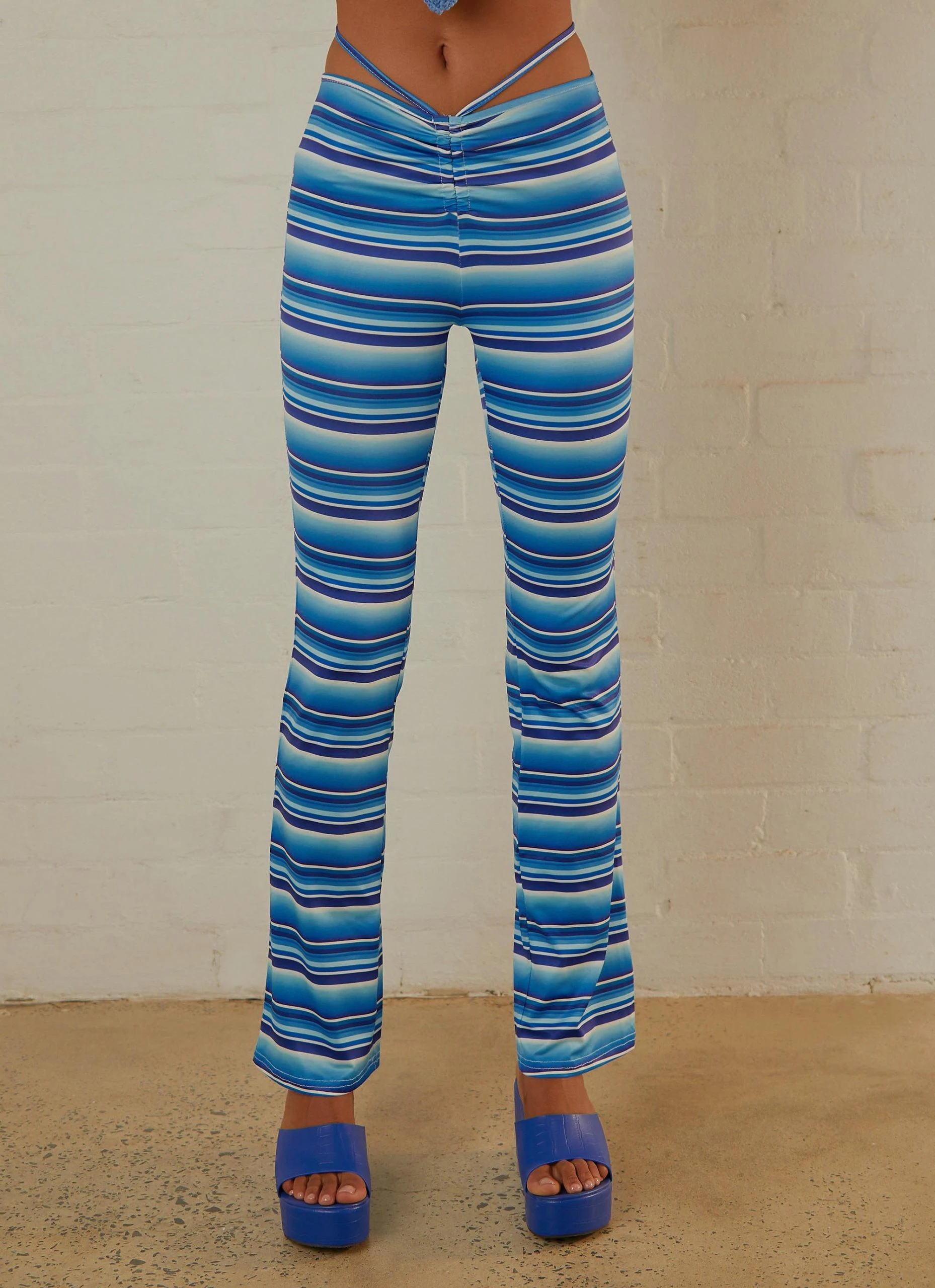 Peppermayo Take A Trip Pants - Blue Stripe 3 Peppermayo Take A Trip Pants - Blue Stripe - Image 3