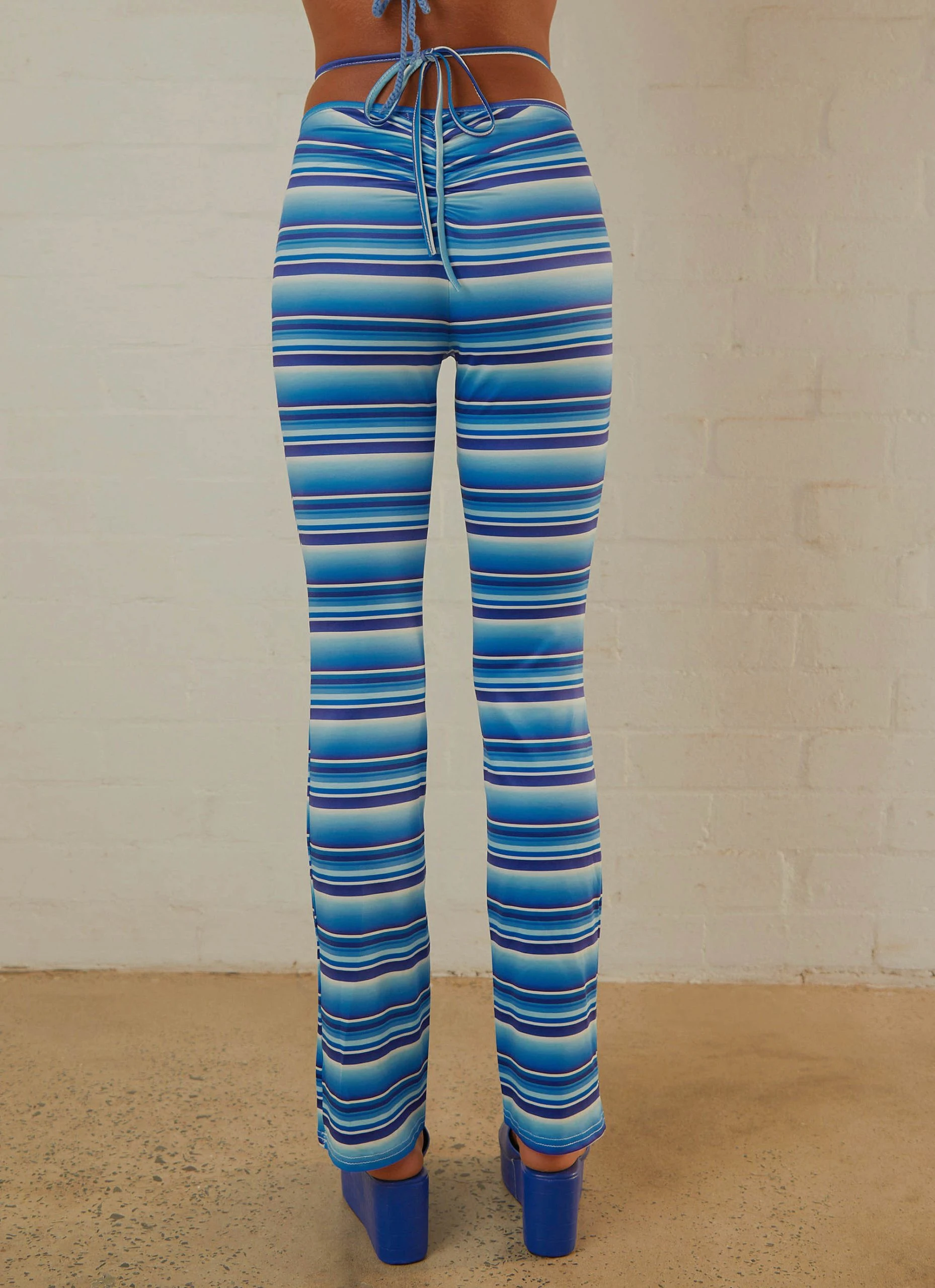 Peppermayo Take A Trip Pants - Blue Stripe 5 Peppermayo Take A Trip Pants - Blue Stripe - Image 5