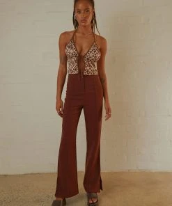 4TH & RECKLESS Elita Trouser - Chestnut Brown