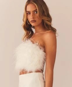 Peppermayo Exclusive The Night Is Ours Feather Crop Top - White 10 Peppermayo Exclusive The Night Is Ours Feather Crop Top - White -Peppermayo cloth-shop Peppermayo Kiana 1.12.22 20 scaled