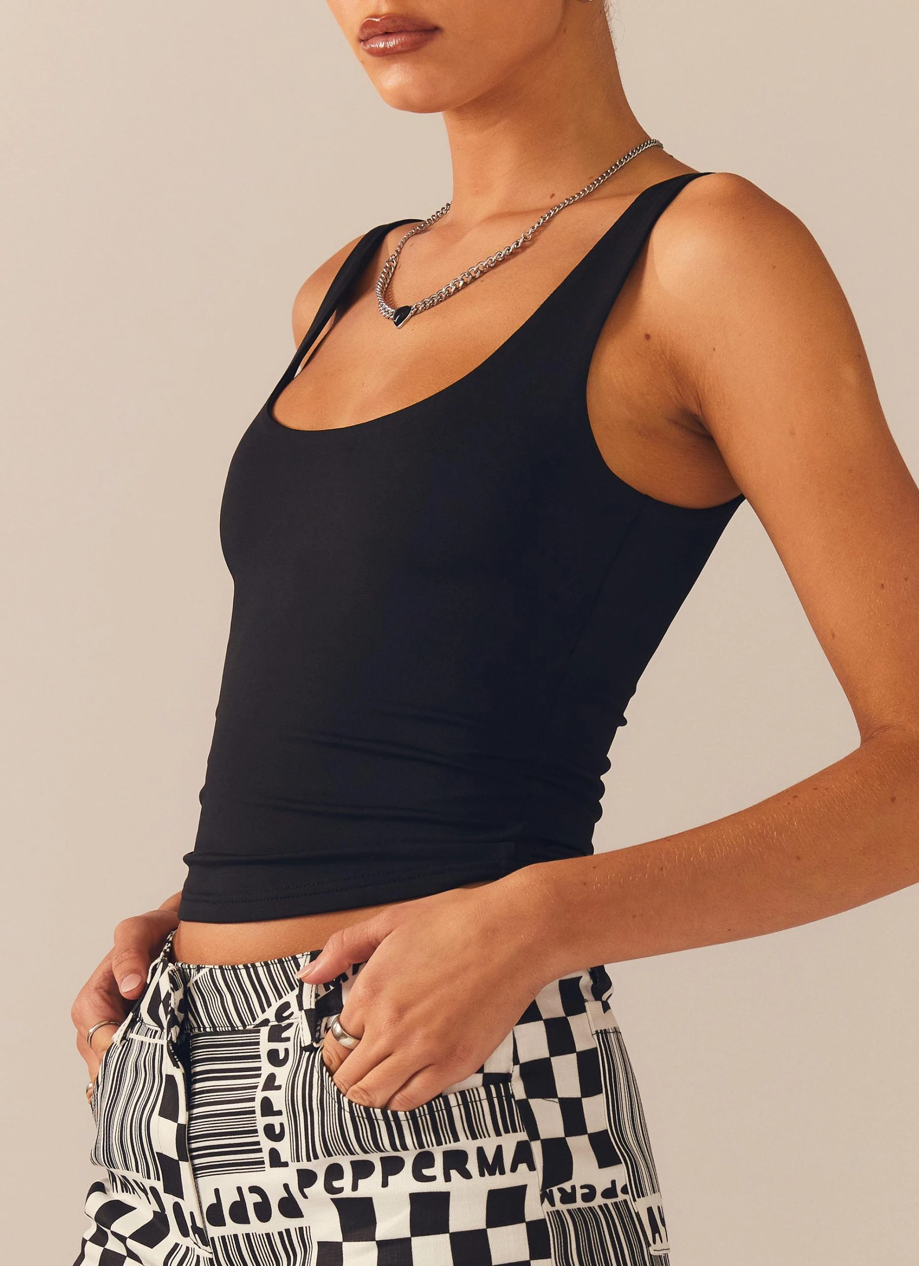 Peppermayo Exclusive Style Essential Tank - Black 5 Peppermayo Exclusive Style Essential Tank - Black - Image 5