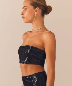 Peppermayo Exclusive Emma Sequin Bustier - Black -Peppermayo cloth-shop Peppermayo Kiana 1.12.22 95 scaled