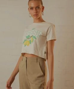 Levi's Cropped Jordie Tee - Undyed Greige