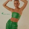 Peppermayo Exclusive Late Night Dance Crop Top - Jade Green