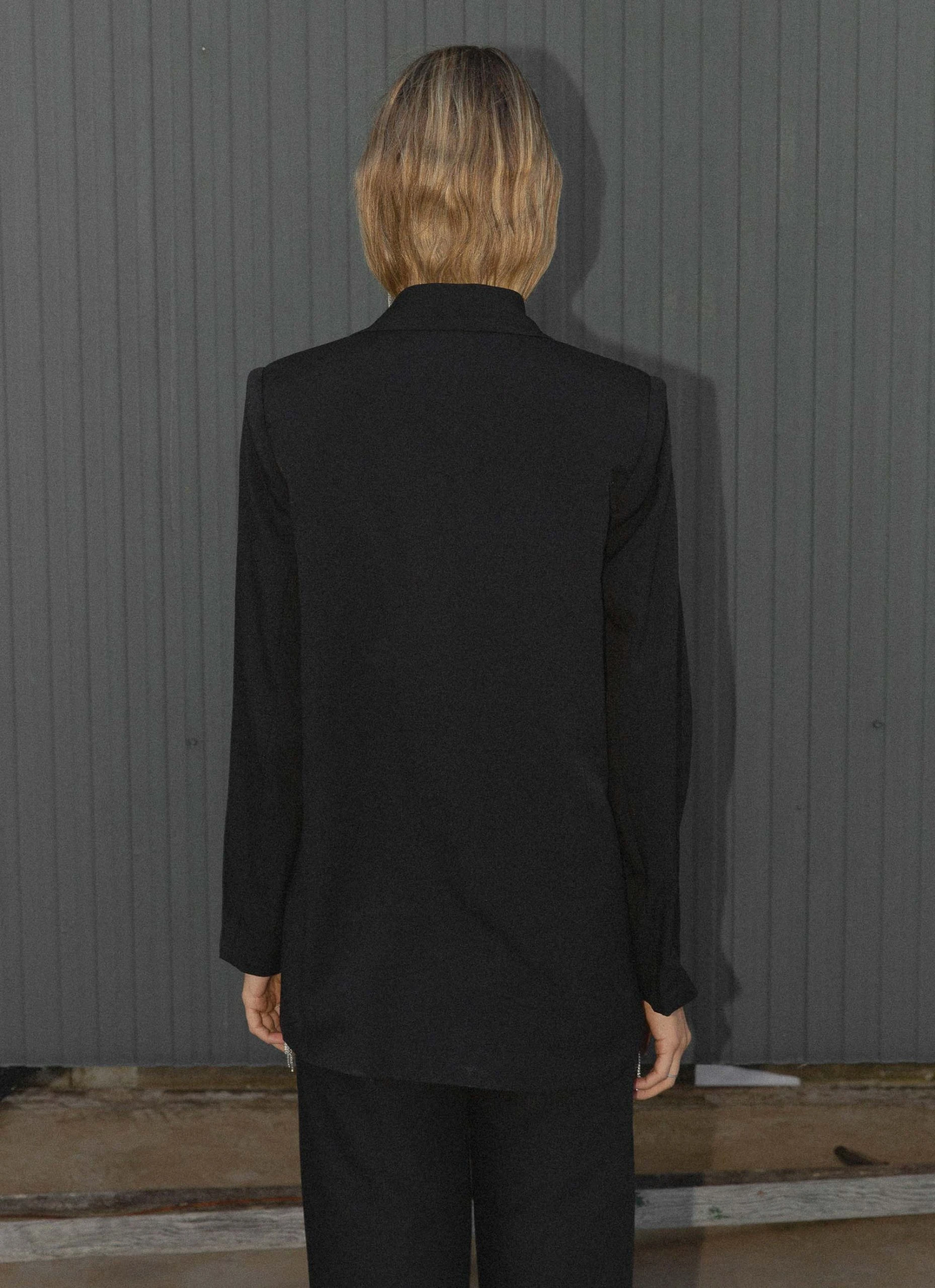 Peppermayo Exclusive Taking Chances Rhinestone Blazer - Onyx 5 Peppermayo Exclusive Taking Chances Rhinestone Blazer - Onyx - Image 5