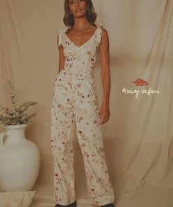 Peppermayo Exclusive Isola Linen Pants - Safari