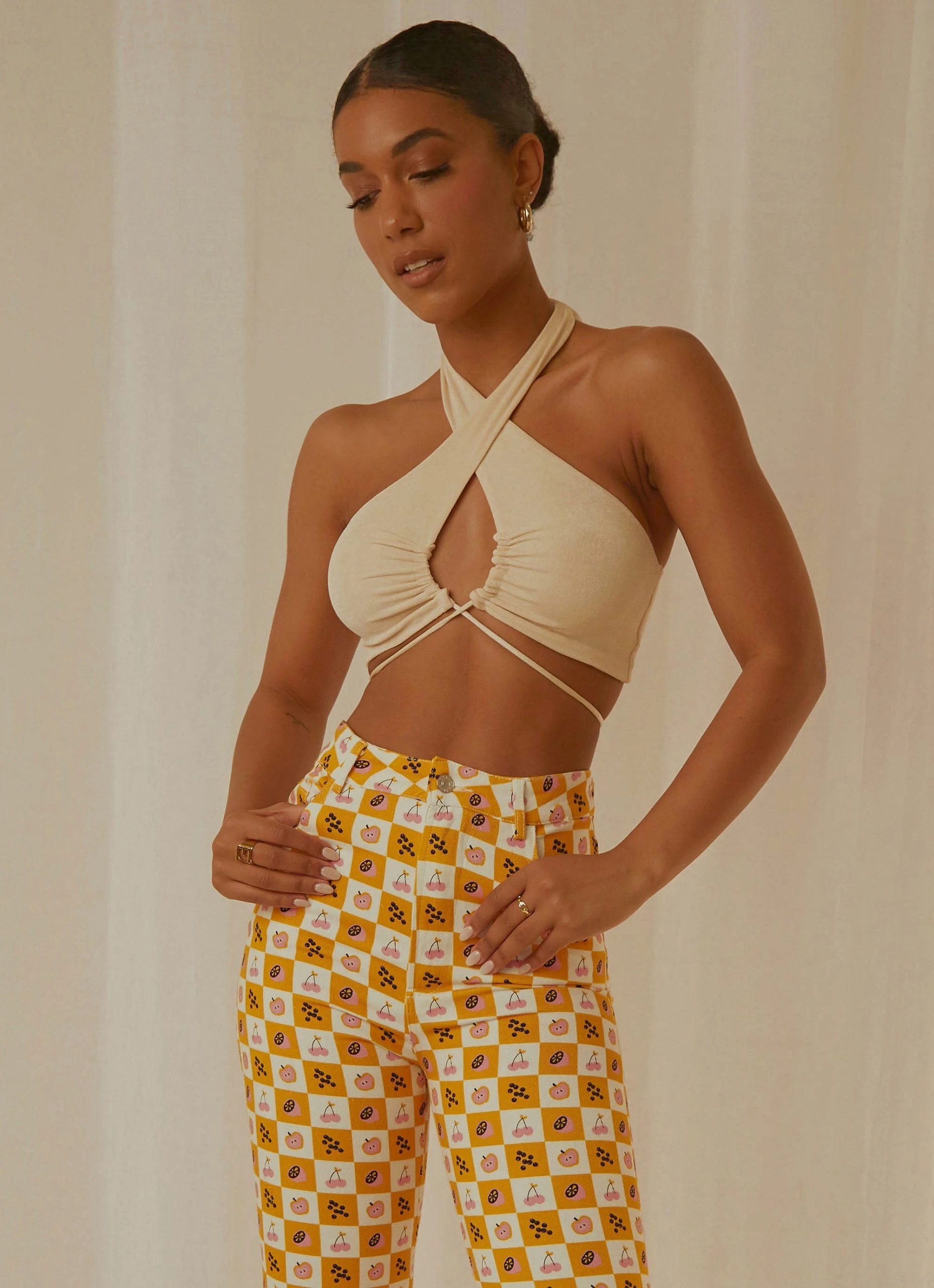 Peppermayo Exclusive Harlow Crop Top - Ivory 4 Peppermayo Exclusive Harlow Crop Top - Ivory - Image 4