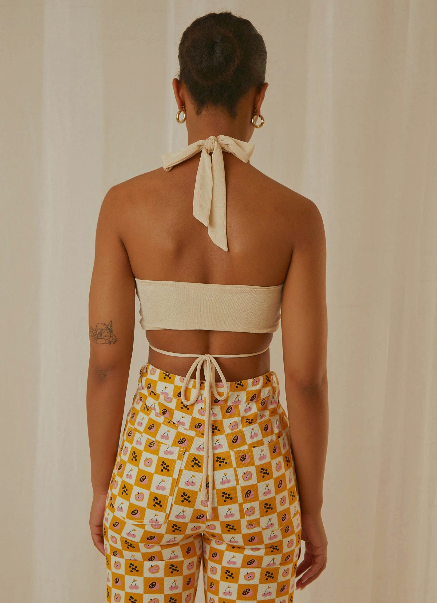 Peppermayo Exclusive Harlow Crop Top - Ivory 5 Peppermayo Exclusive Harlow Crop Top - Ivory - Image 5