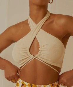 Peppermayo Exclusive Harlow Crop Top - Ivory