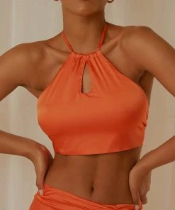 Peppermayo Exclusive Summer Evenings Halter Top - Orange