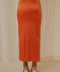 Peppermayo Exclusive Monaco Maxi Skirt - Orange -Peppermayo cloth-shop Peppermayp Wholesale FEB 49 scaled