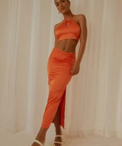 Peppermayo Exclusive Monaco Maxi Skirt - Orange