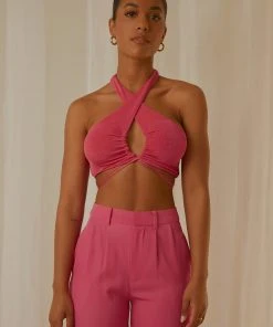 Peppermayo Exclusive Harlow Crop Top - Pink -Peppermayo cloth-shop Peppermayp Wholesale FEB 66 scaled