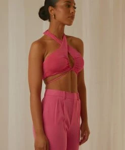 Peppermayo Exclusive Harlow Crop Top - Pink -Peppermayo cloth-shop Peppermayp Wholesale FEB 67 scaled