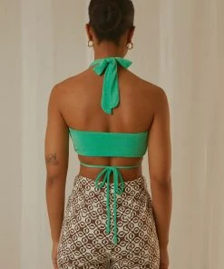 Peppermayo Exclusive Harlow Crop Top - Jade Green -Peppermayo cloth-shop Peppermayp Wholesale FEB 78 scaled