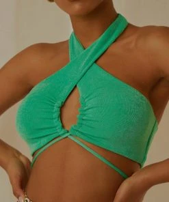 Peppermayo Exclusive Harlow Crop Top - Jade Green