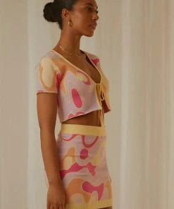 Peppermayo Exclusive On The Record Knit Tie Top - Psychedelic -Peppermayo cloth-shop Peppermayp Wholesale MARCH 188 scaled