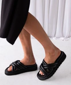 Cult Avenue Slide On Over Flatform - Black