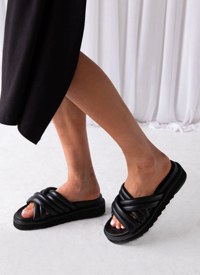 Cult Avenue Slide On Over Flatform - Black 1 Cult Avenue Slide On Over Flatform - Black